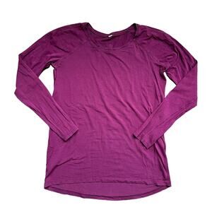 Lululemon Crewneck Purple Long Sleeve T-Shirt